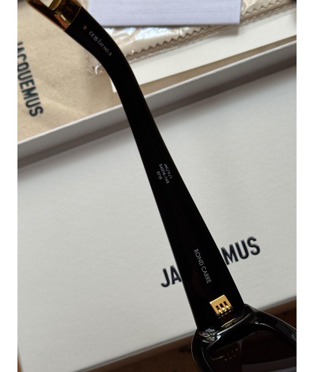 JACQUEMUS Черные пластиковые солнцезащитные очки, фото 8