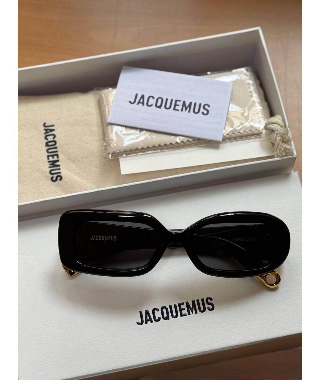 JACQUEMUS Черные пластиковые солнцезащитные очки, фото 2