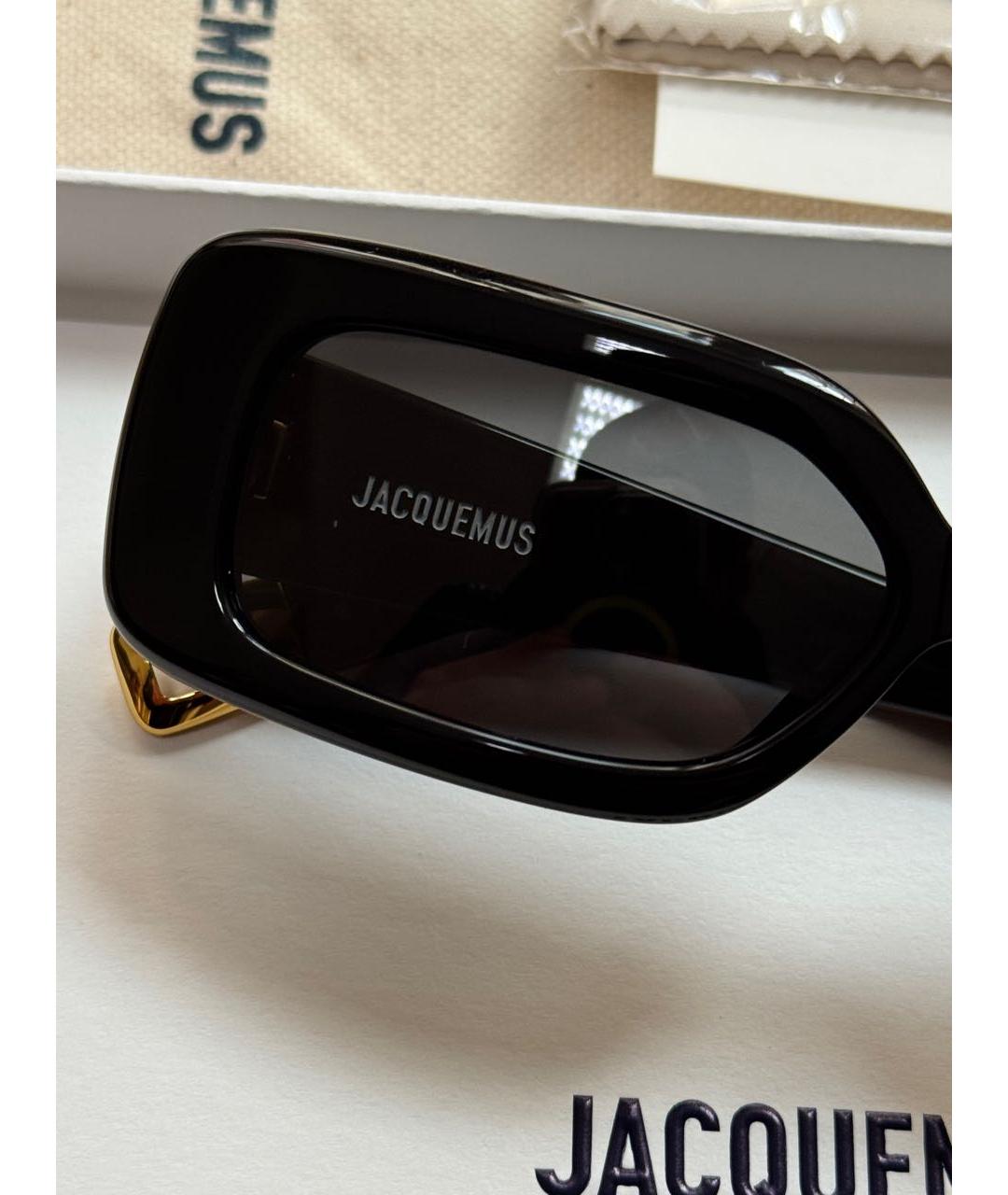 JACQUEMUS Черные пластиковые солнцезащитные очки, фото 3
