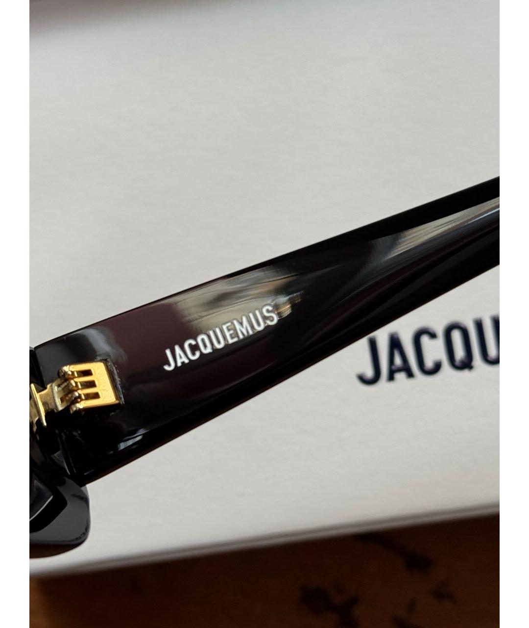 JACQUEMUS Черные пластиковые солнцезащитные очки, фото 7