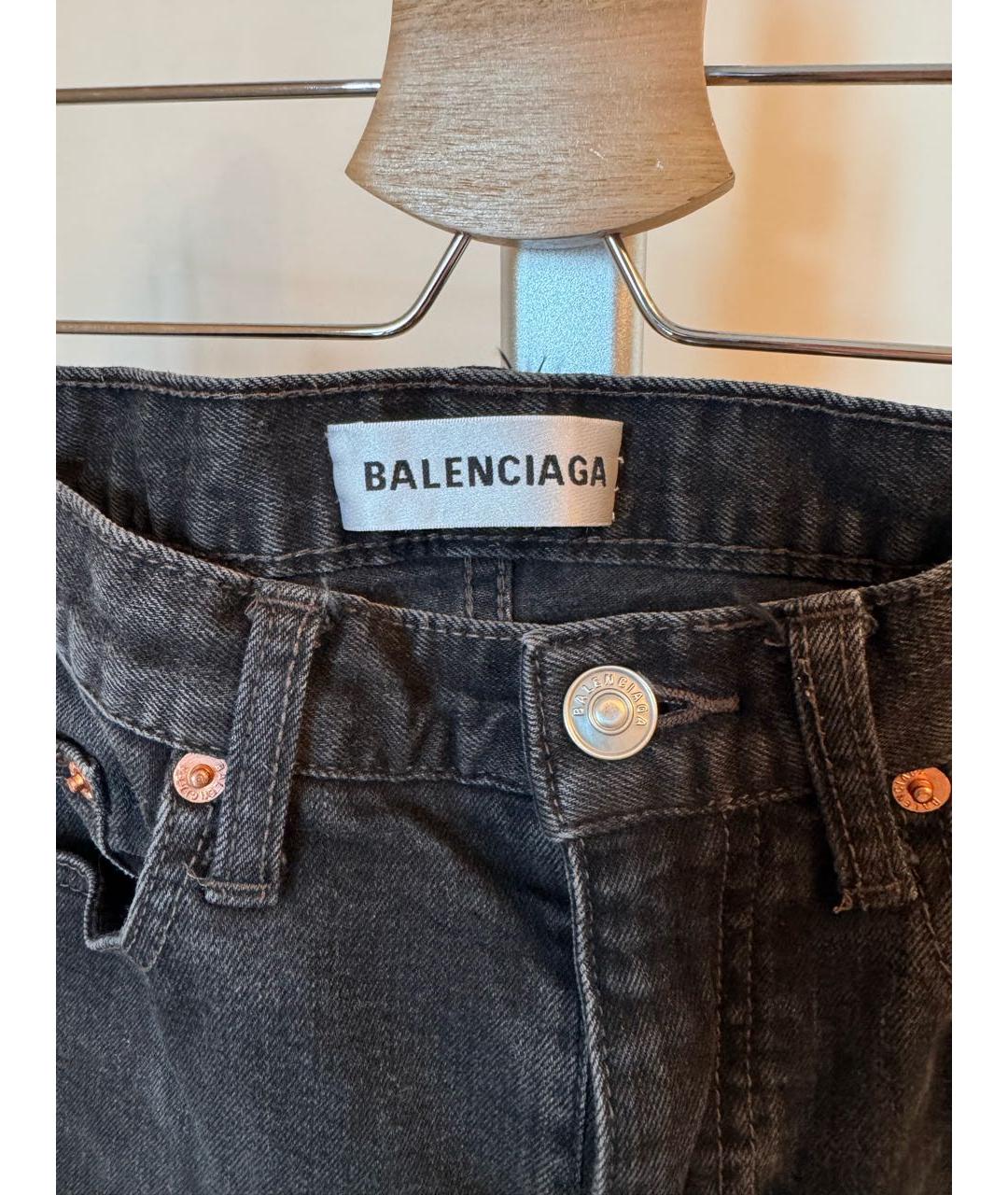 BALENCIAGA Черные хлопковые джинсы слим, фото 3