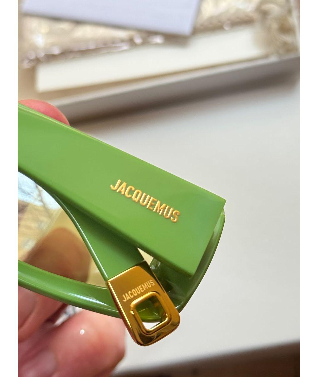 JACQUEMUS Зеленые пластиковые солнцезащитные очки, фото 6