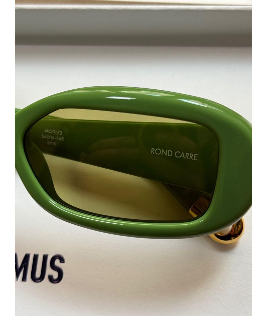 JACQUEMUS Зеленые пластиковые солнцезащитные очки, фото 4