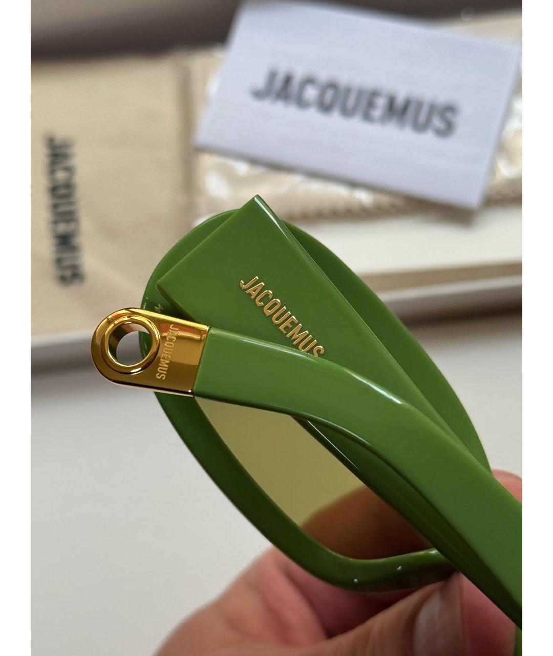 JACQUEMUS Зеленые пластиковые солнцезащитные очки, фото 5
