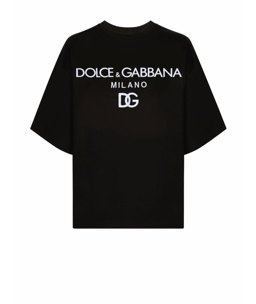 DOLCE&GABBANA Черная хлопковая футболка, фото 1