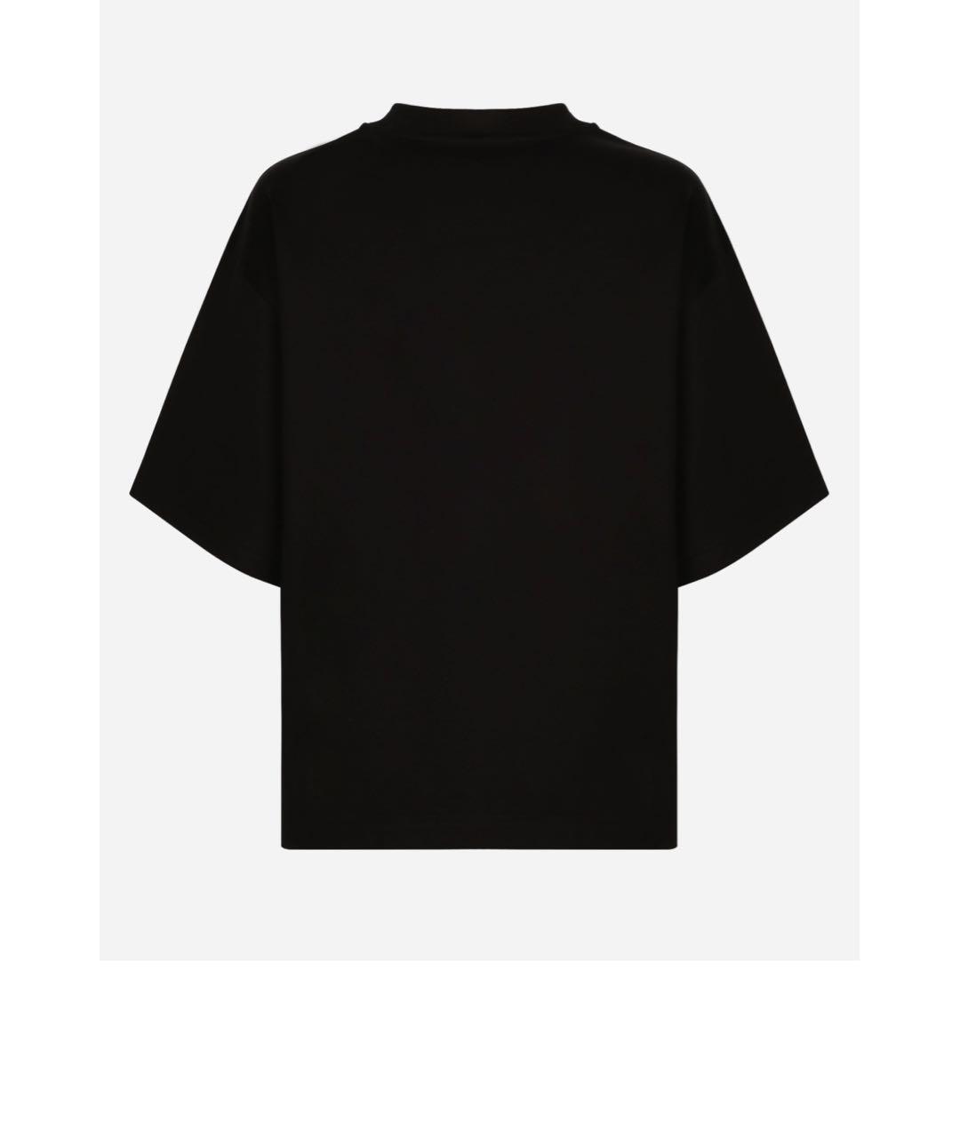 DOLCE&GABBANA Черная хлопковая футболка, фото 2