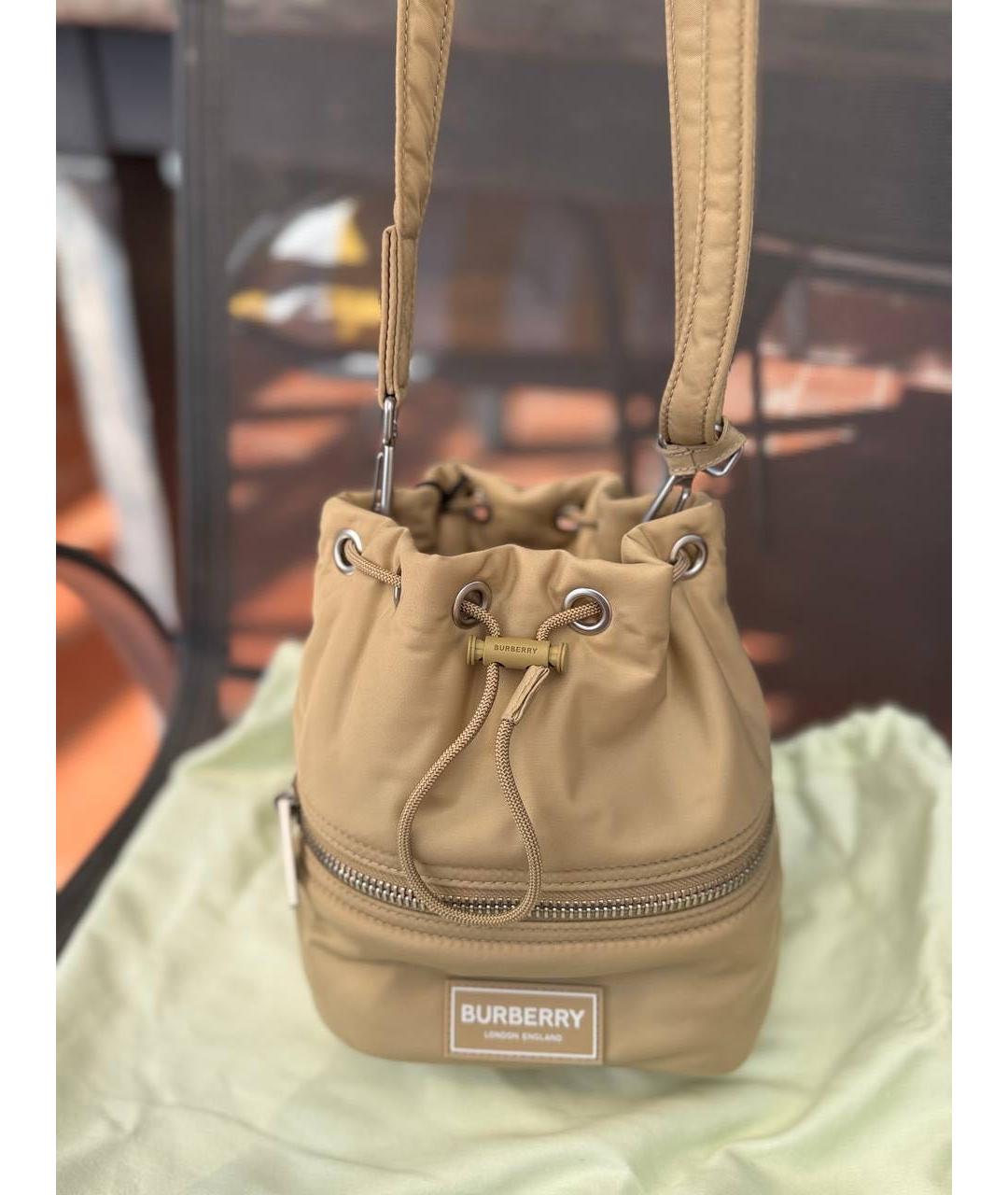 BURBERRY Бежевая сумка с короткими ручками, фото 9