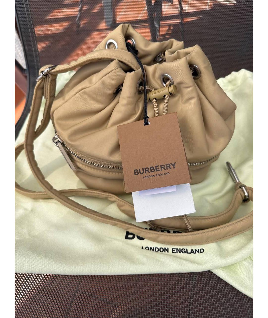 BURBERRY Бежевая сумка с короткими ручками, фото 4