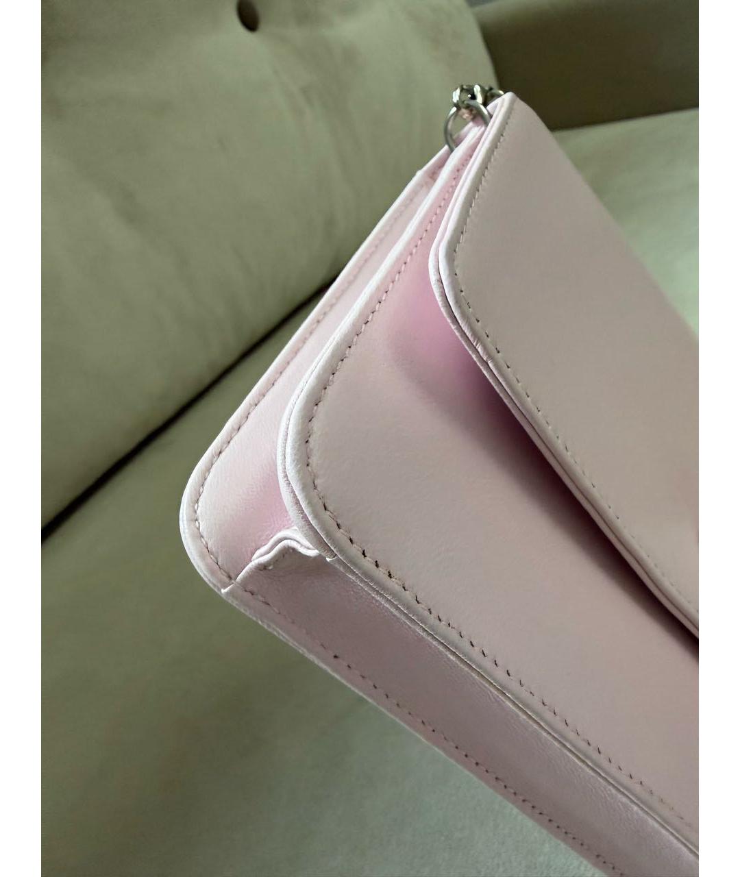 CHRISTIAN DIOR Розовая кожаная сумка через плечо, фото 6