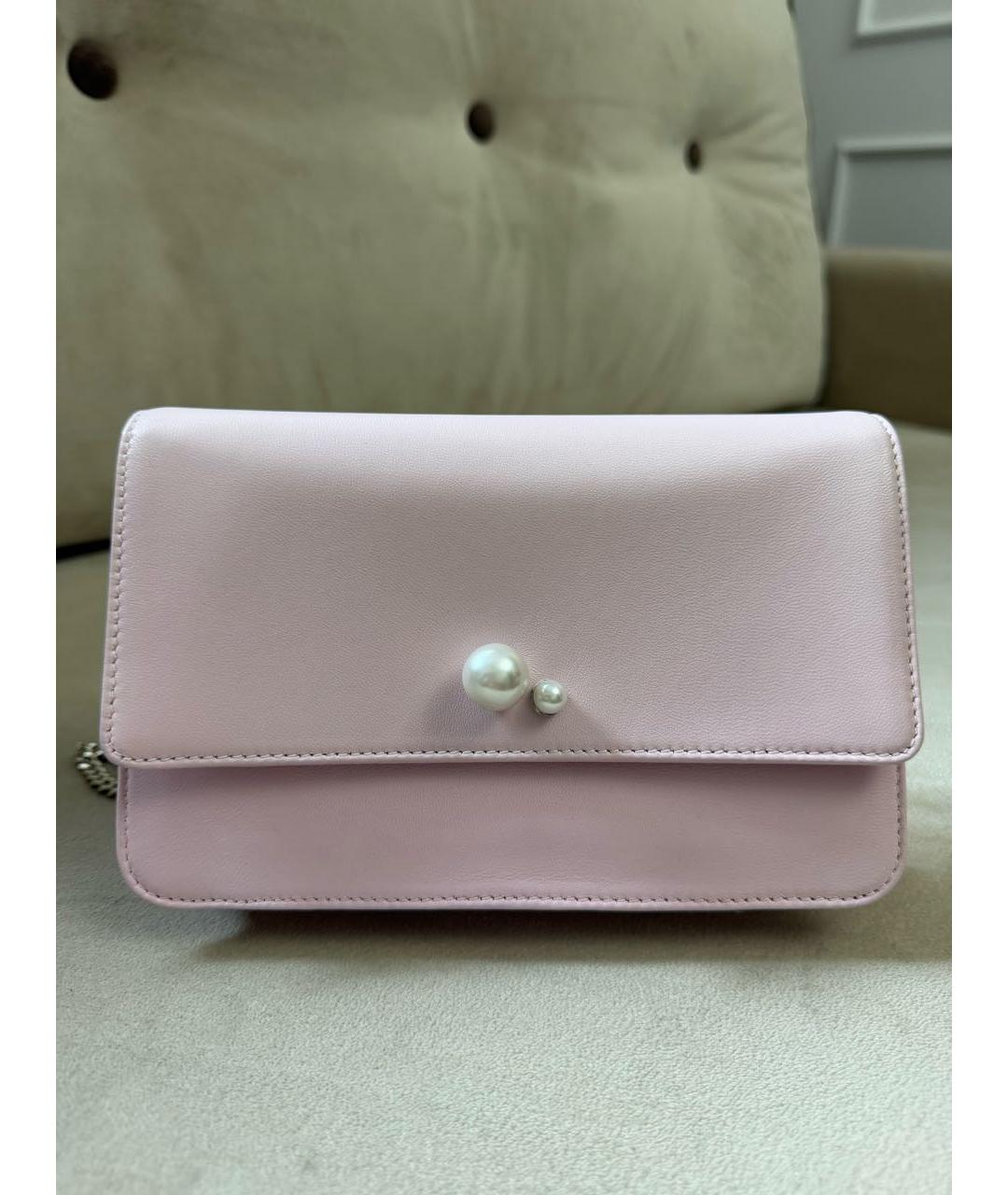 CHRISTIAN DIOR Розовая кожаная сумка через плечо, фото 9
