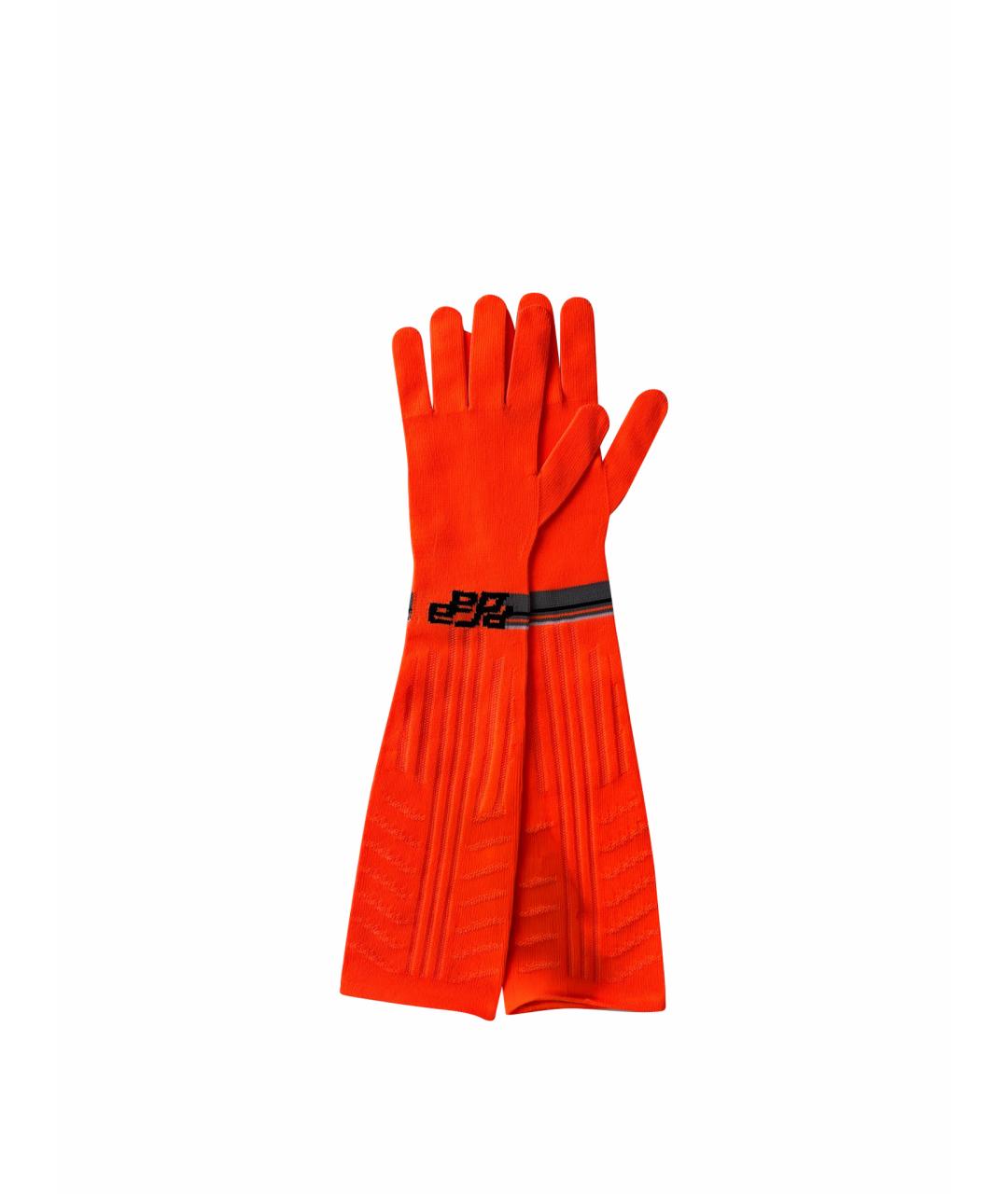 PRADA Коралловые синтетические перчатки, фото 1