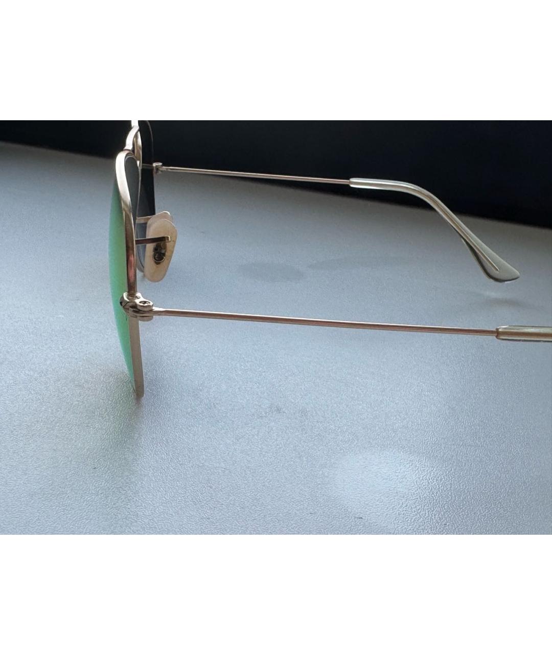 RAY BAN Голубые металлические солнцезащитные очки, фото 2