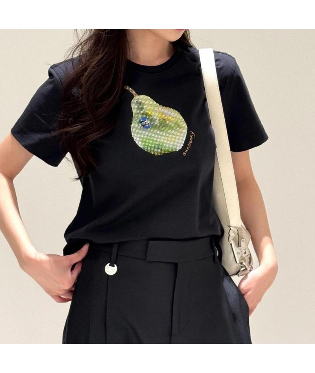 BURBERRY Черная футболка, фото 7