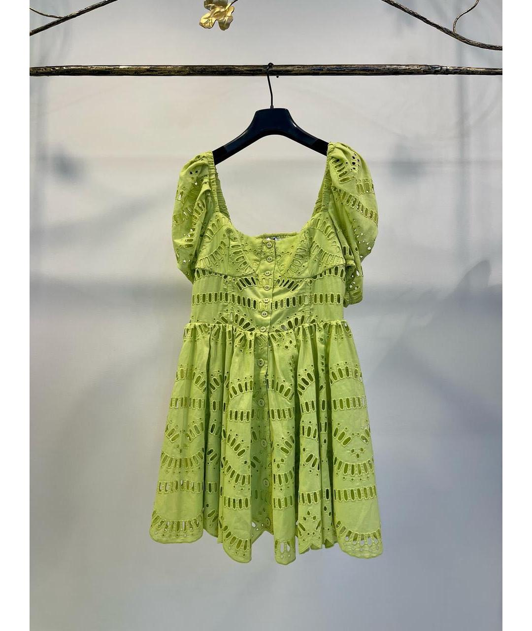 CHARO RUIZ Салатовый хлопковый сарафан, фото 5