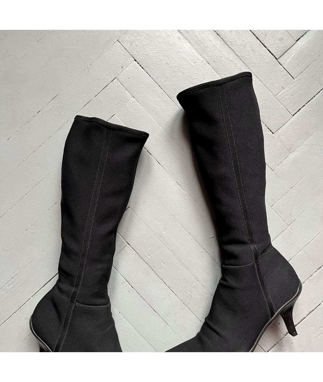 PRADA Черные неопреновые сапоги, фото 6