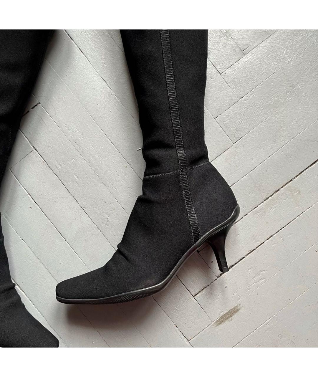 PRADA Черные неопреновые сапоги, фото 8