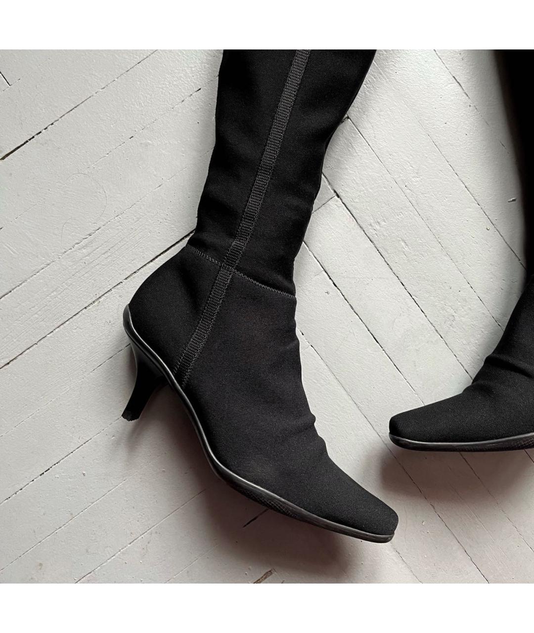 PRADA Черные неопреновые сапоги, фото 2