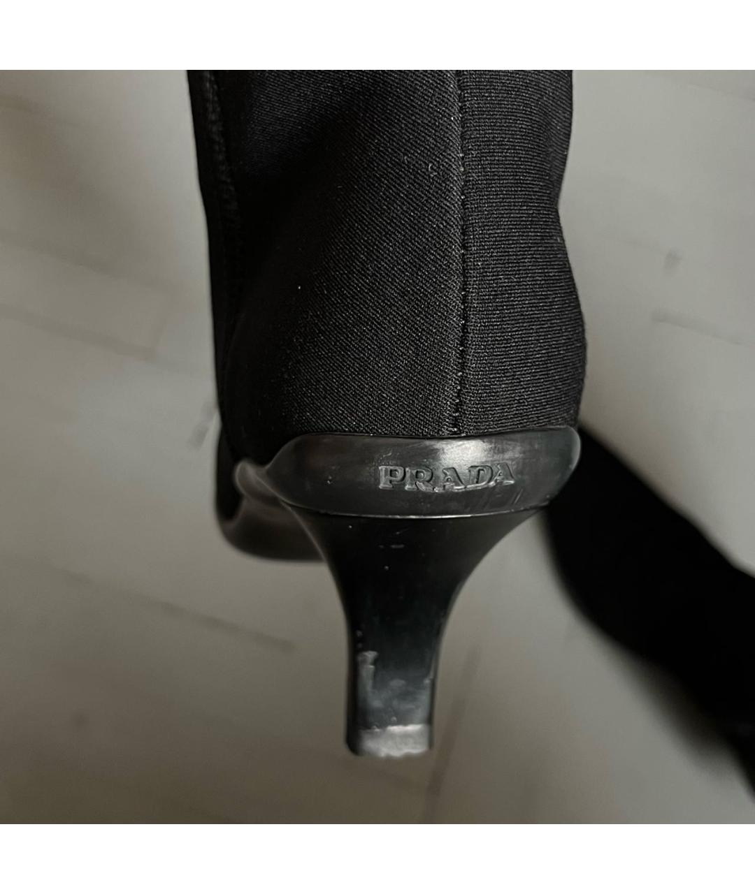 PRADA Черные неопреновые сапоги, фото 4