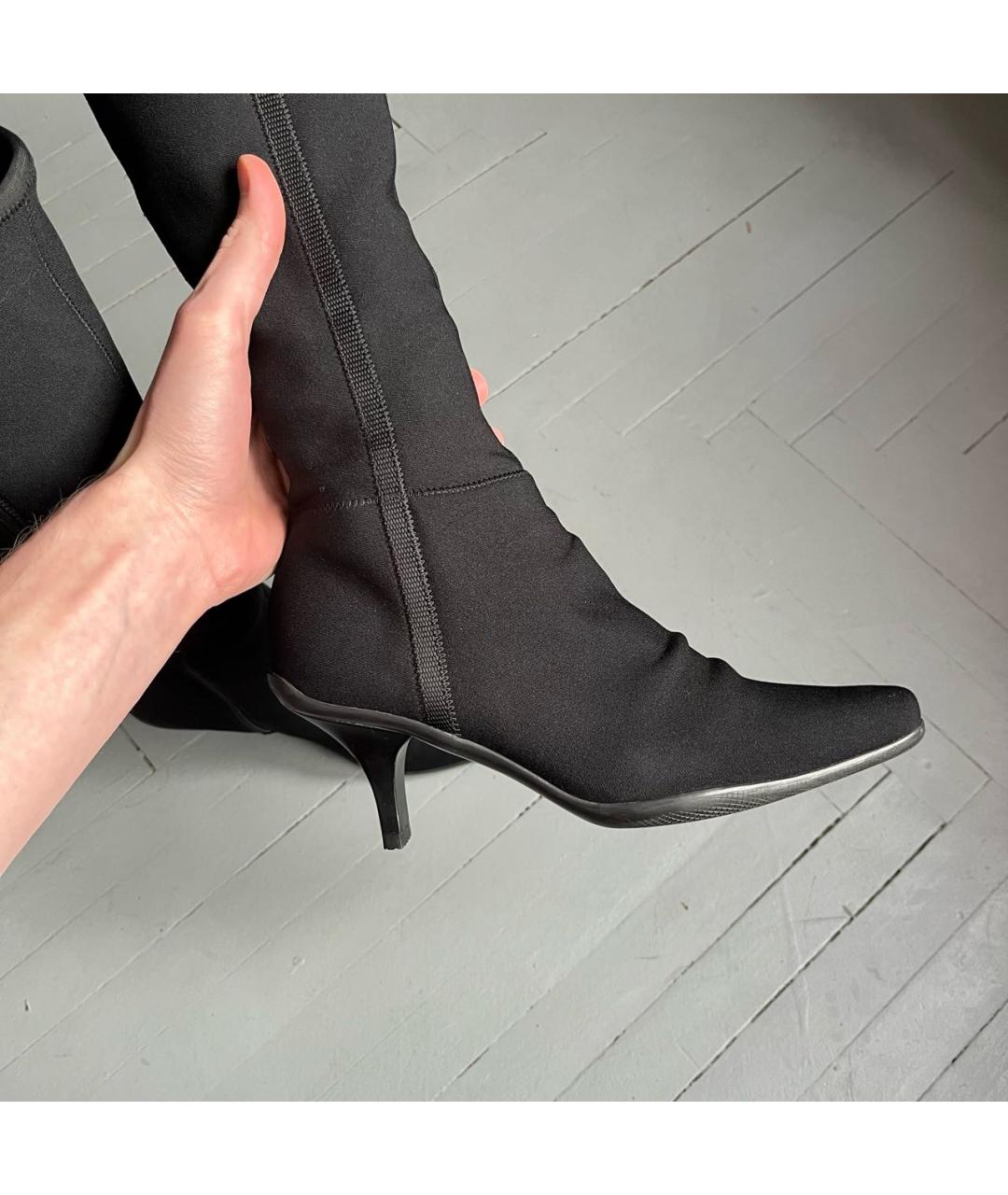 PRADA Черные неопреновые сапоги, фото 5