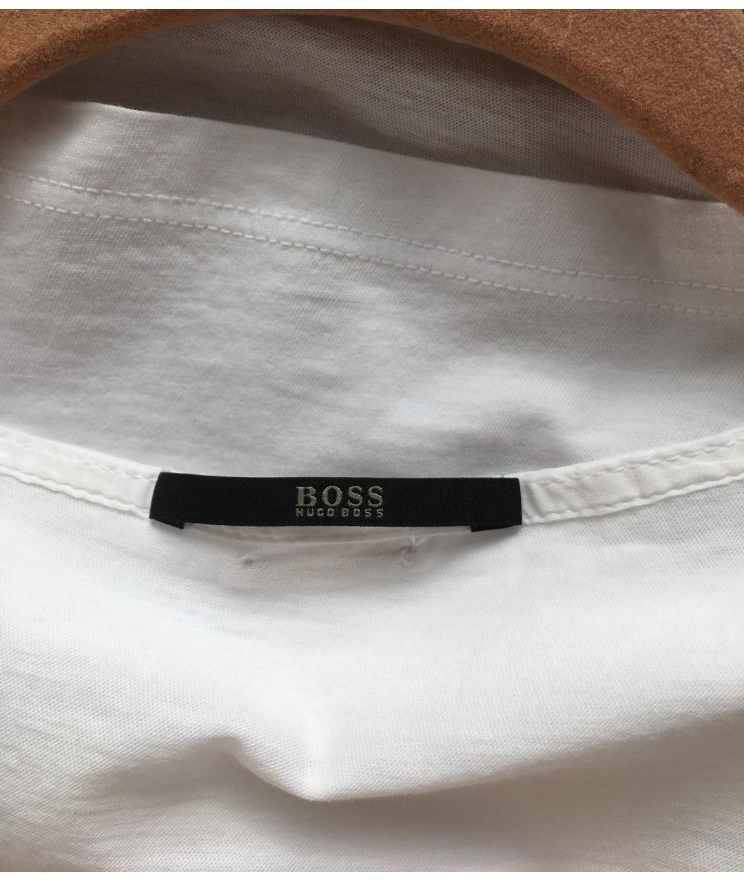 HUGO BOSS Белая хлопковая футболка, фото 3