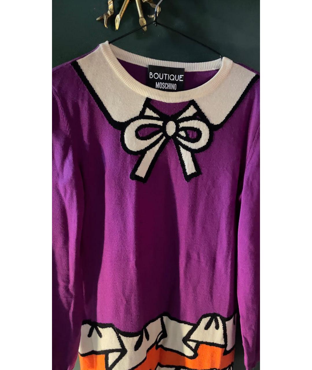 BOUTIQUE MOSCHINO Мульти шерстяное платье, фото 3