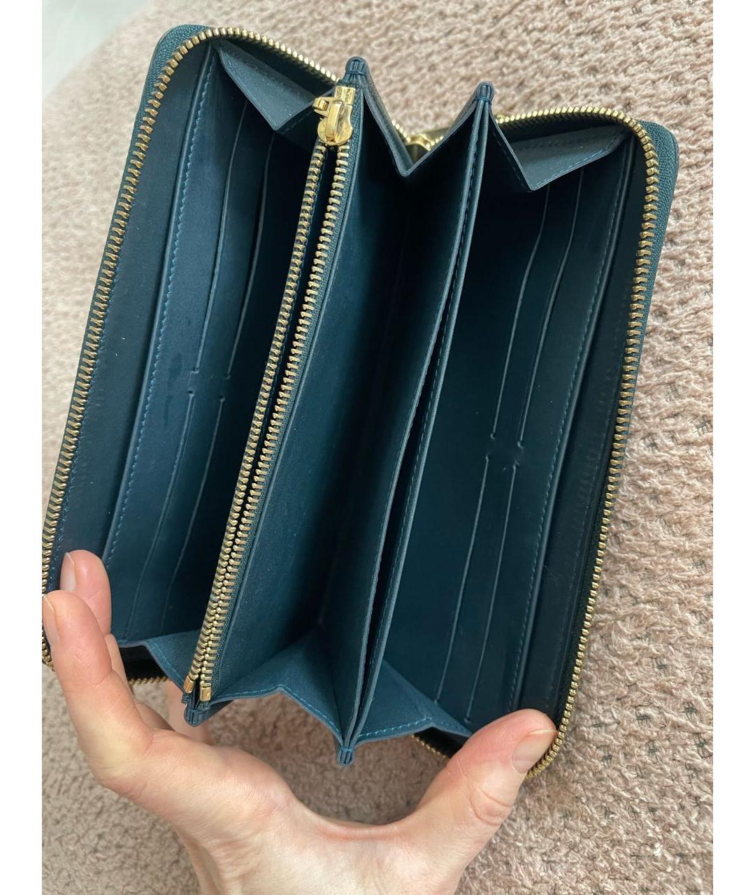 LOUIS VUITTON Темно-синий кошелек из лакированной кожи, фото 5