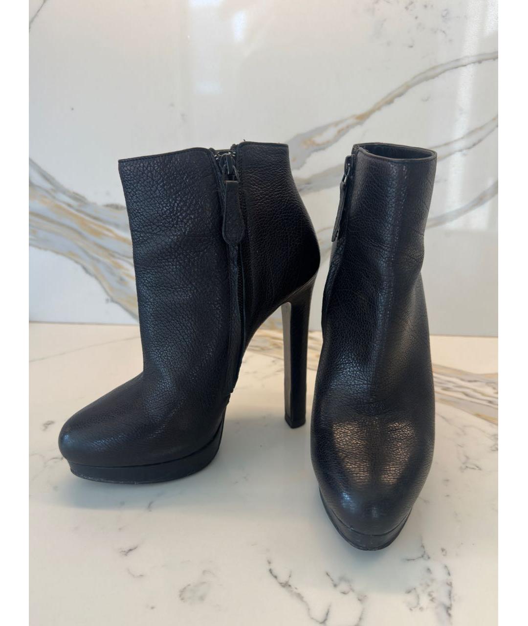 ALEXANDER MCQUEEN Черные кожаные ботильоны, фото 6