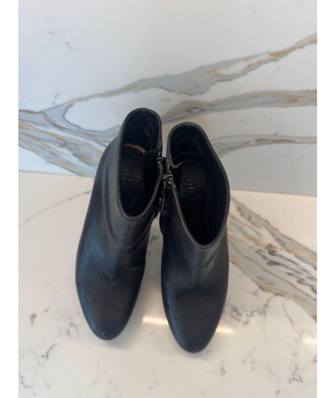 ALEXANDER MCQUEEN Черные кожаные ботильоны, фото 4