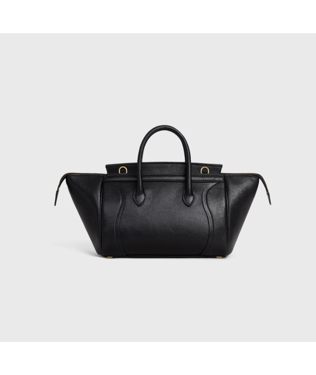 CELINE Черная кожаная сумка тоут, фото 6