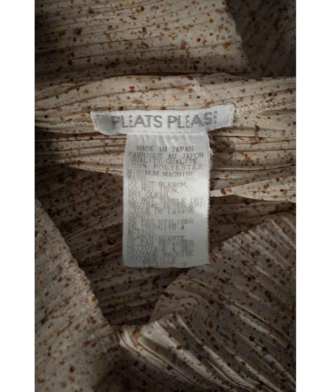 ISSEY MIYAKE Бежевая синтетическая блузы, фото 9