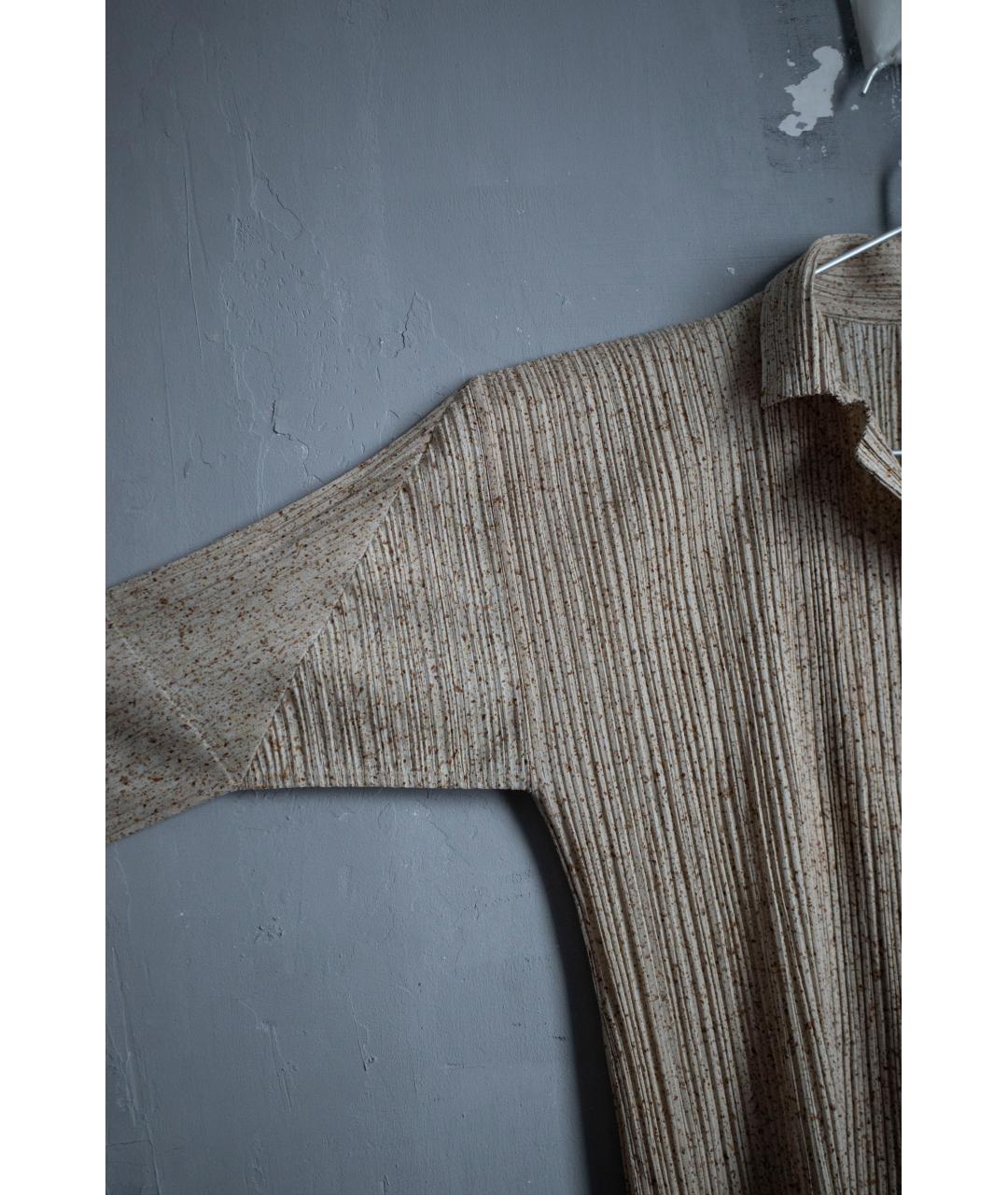 ISSEY MIYAKE Бежевая синтетическая блузы, фото 6