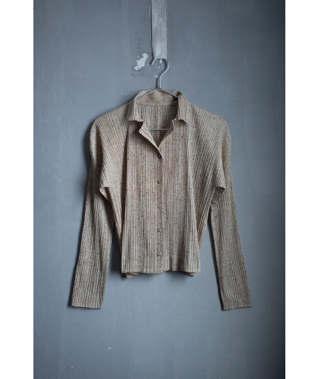 ISSEY MIYAKE Бежевая синтетическая блузы, фото 10