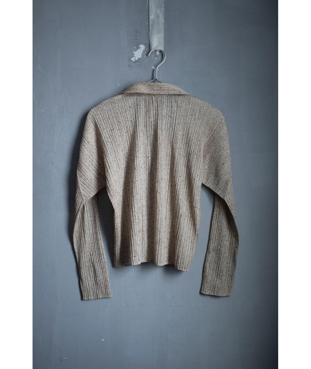 ISSEY MIYAKE Бежевая синтетическая блузы, фото 2