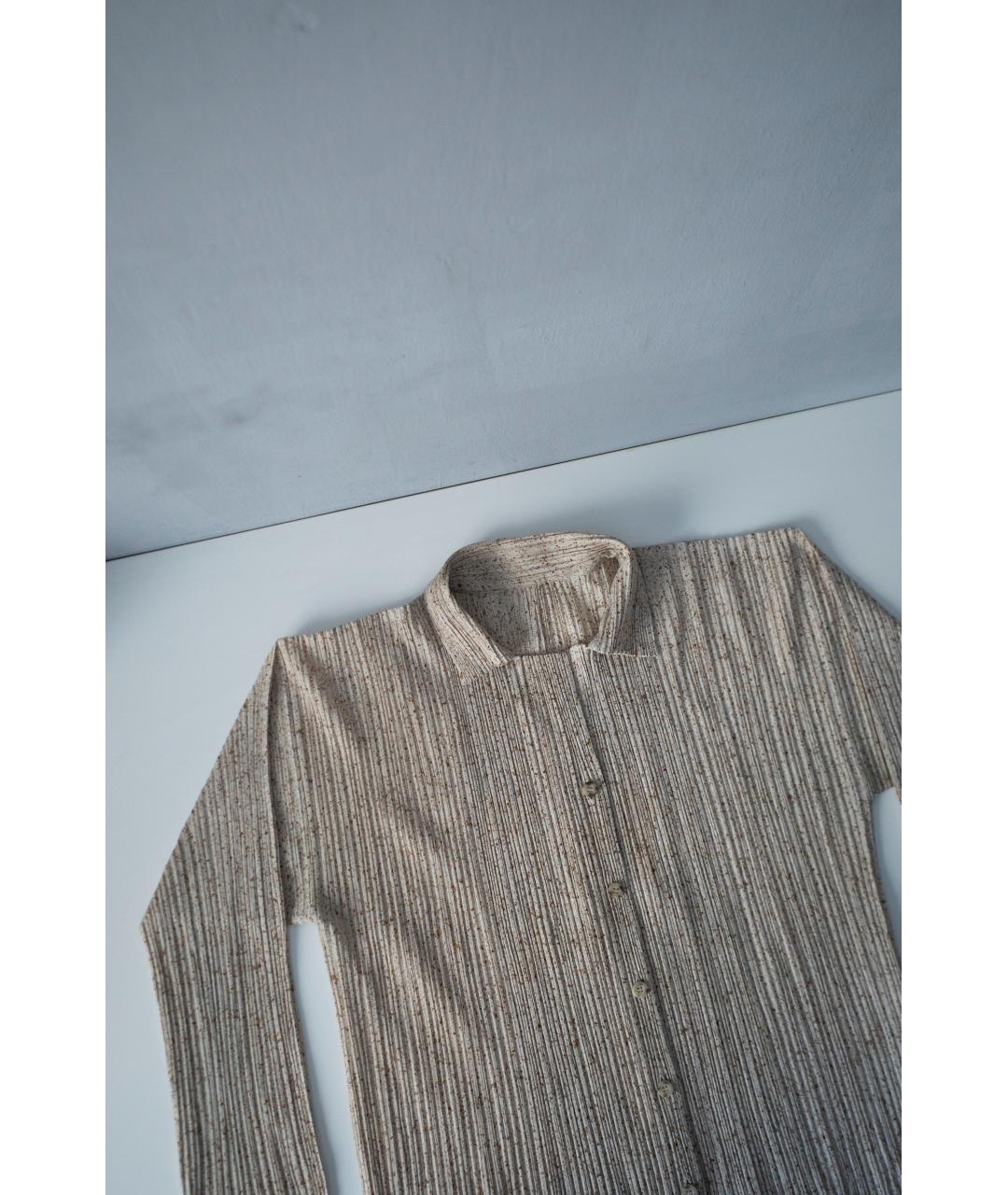 ISSEY MIYAKE Бежевая синтетическая блузы, фото 8