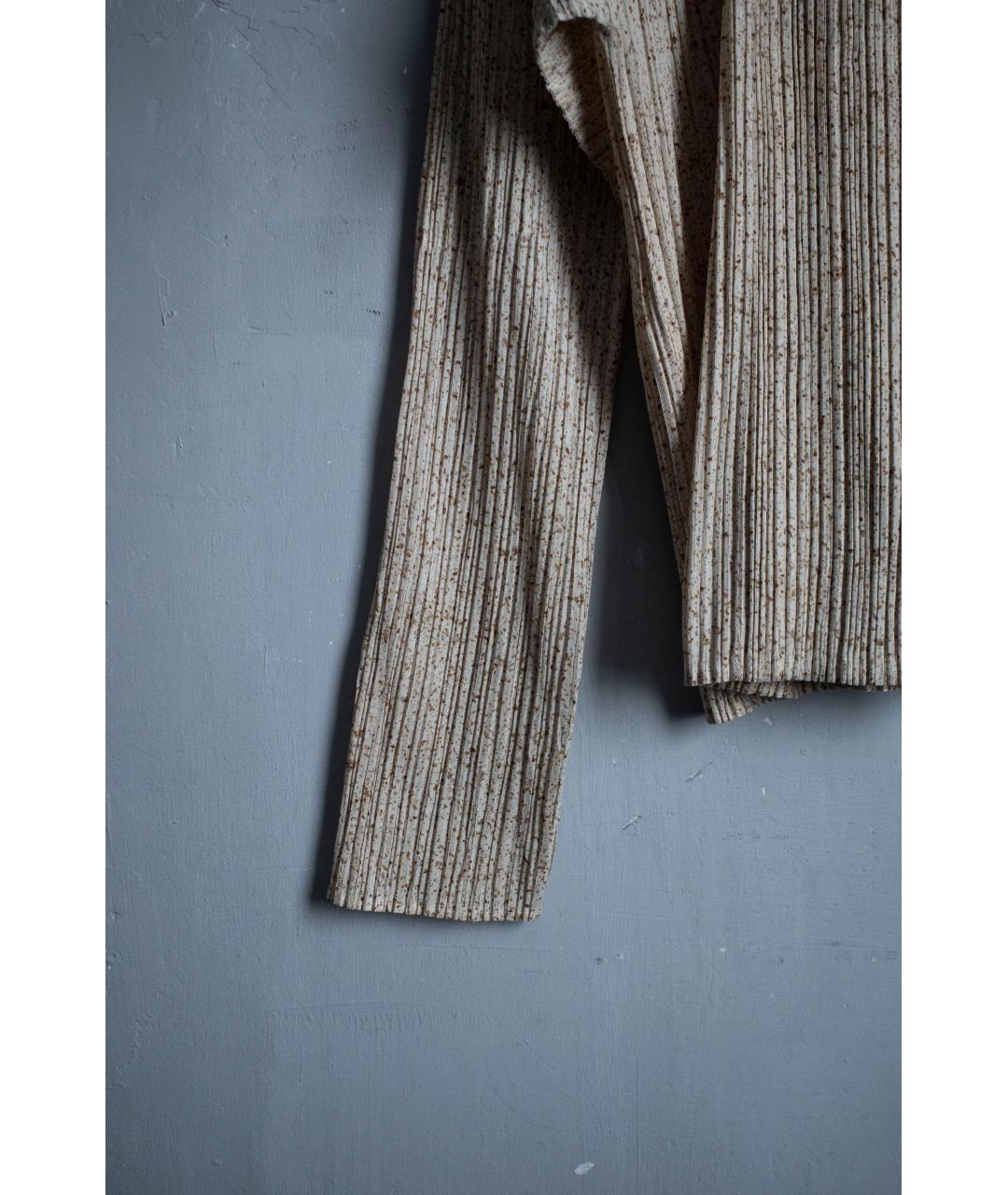 ISSEY MIYAKE Бежевая синтетическая блузы, фото 4