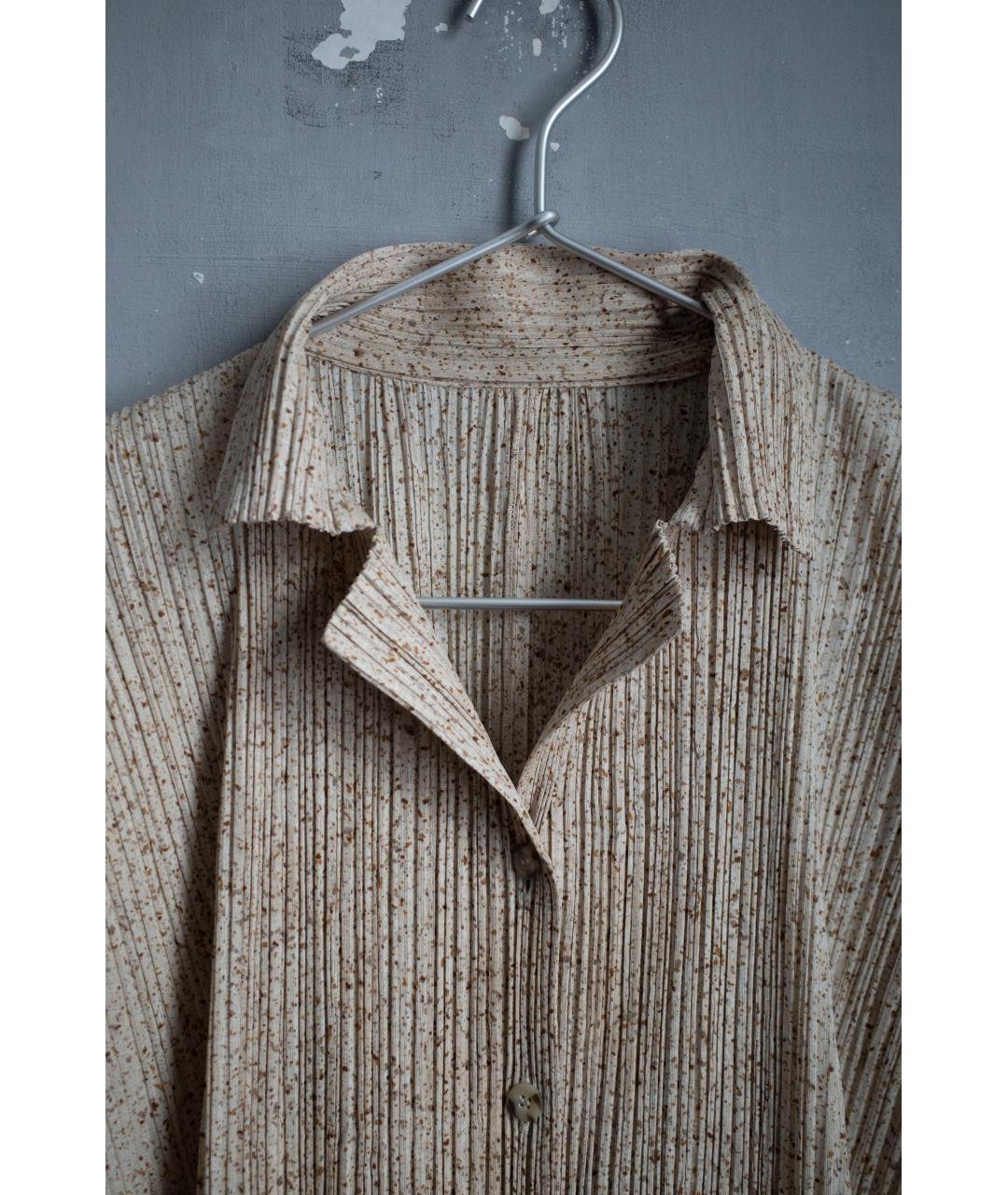 ISSEY MIYAKE Бежевая синтетическая блузы, фото 3