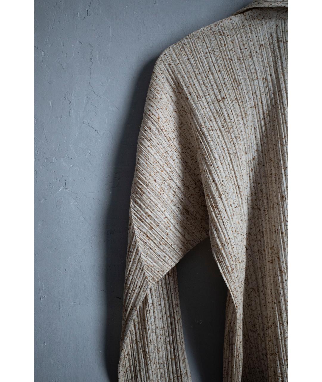 ISSEY MIYAKE Бежевая синтетическая блузы, фото 7