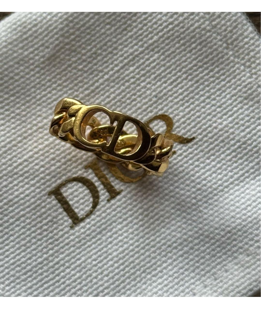 CHRISTIAN DIOR Золотое металлическое кольцо, фото 6