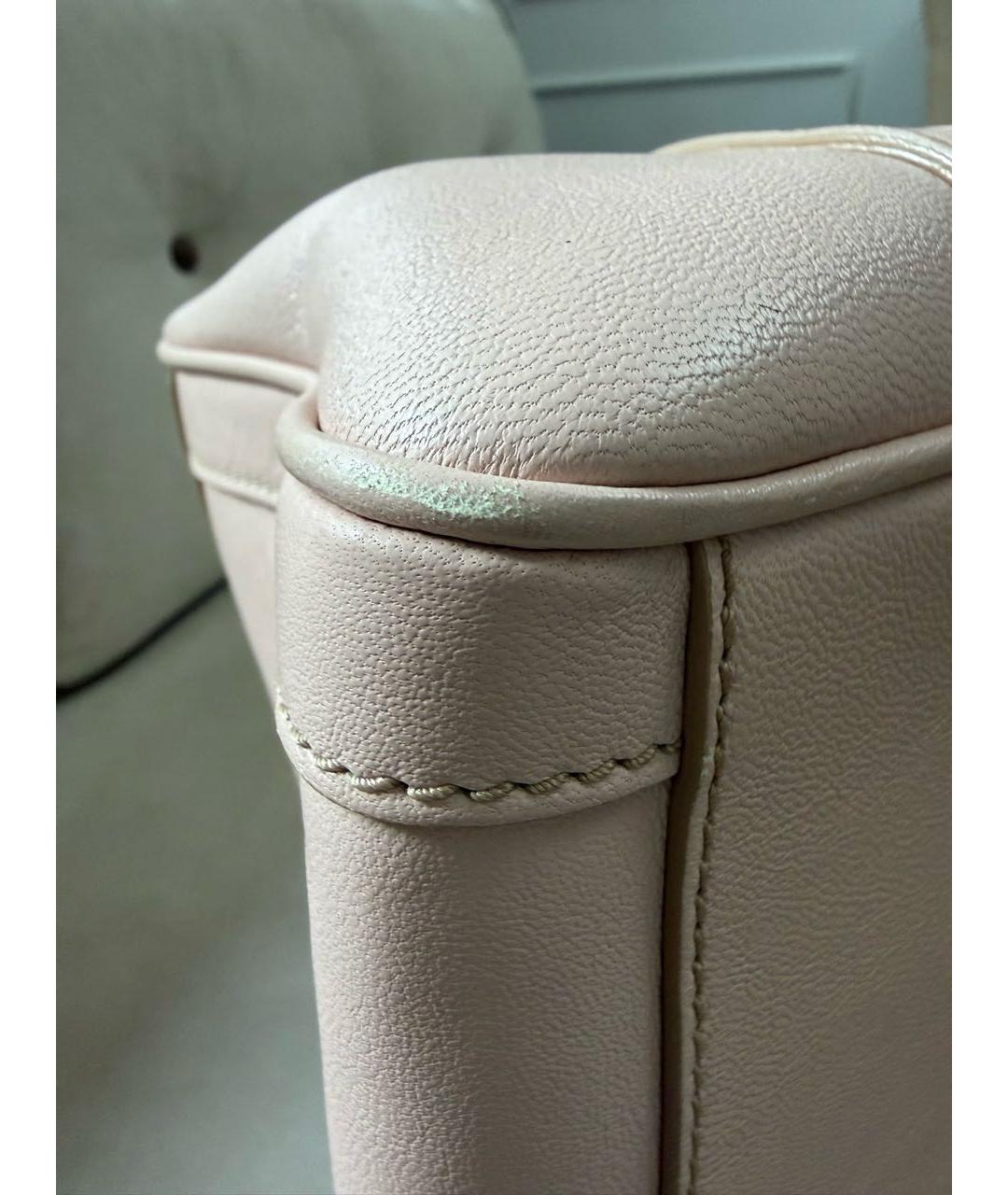 DOLCE&GABBANA Розовая кожаная сумка через плечо, фото 7