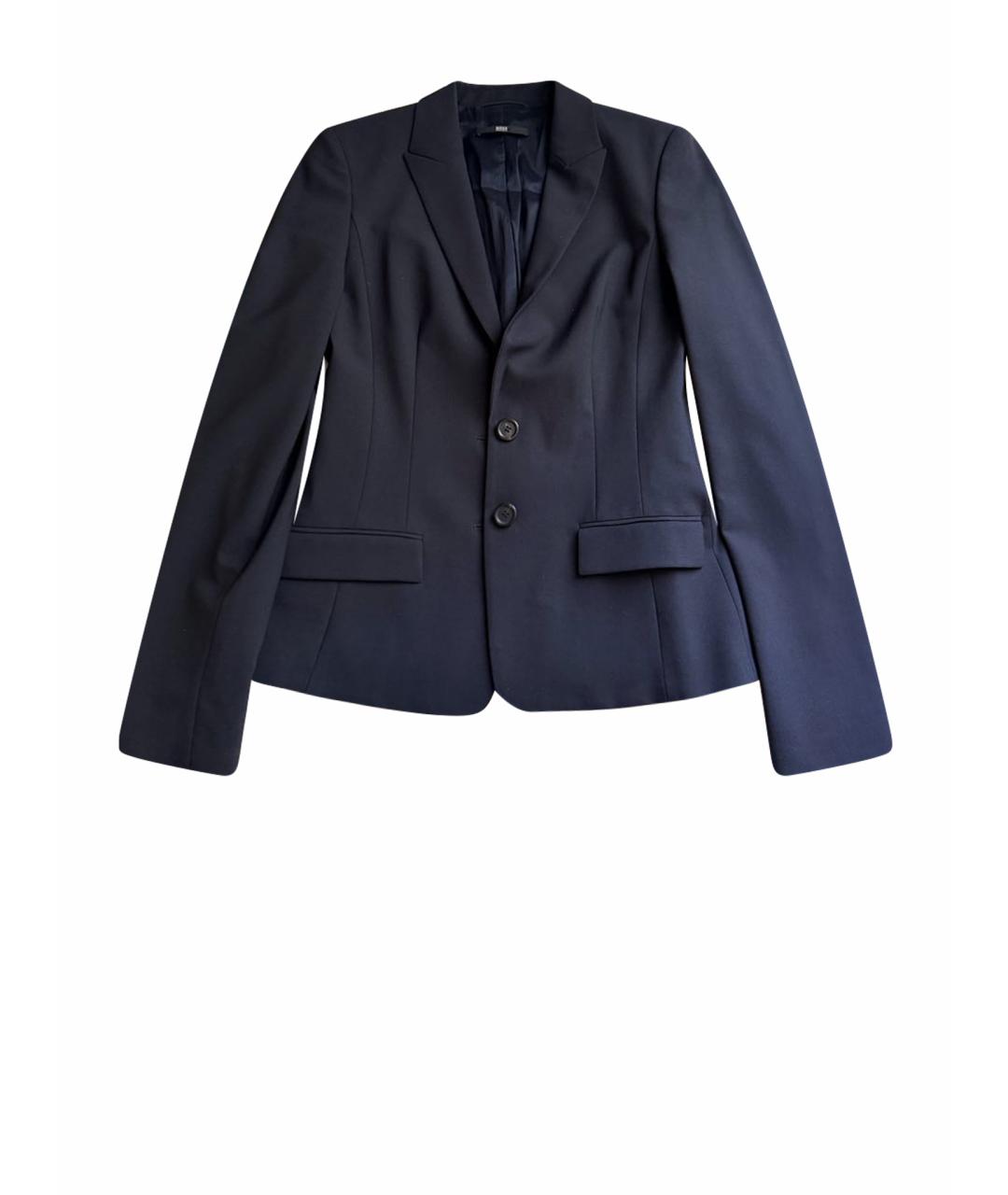 HUGO BOSS Темно-синий шерстяной жакет/пиджак, фото 1