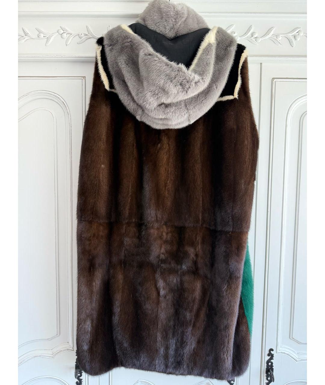 MARNI Зеленый меховой жилет, фото 2