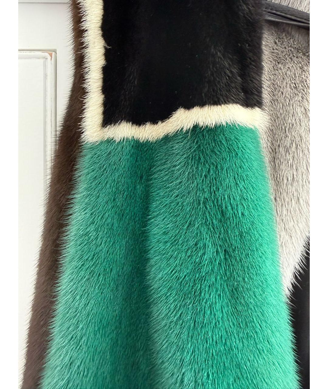 MARNI Зеленый меховой жилет, фото 4