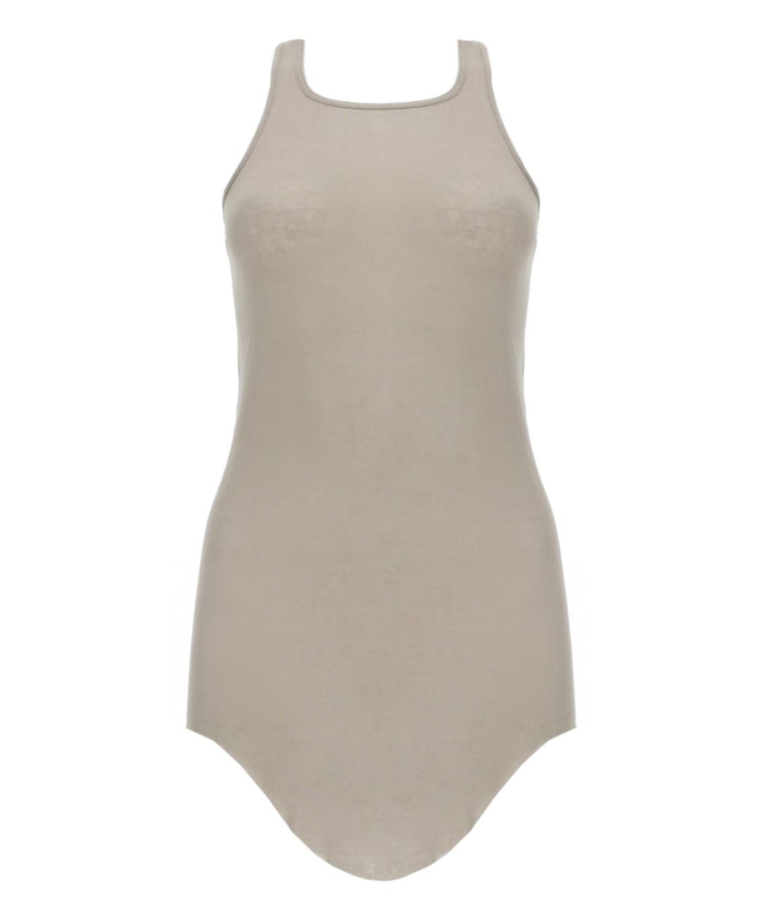 RICK OWENS Бежевая хлопковая майка, фото 1