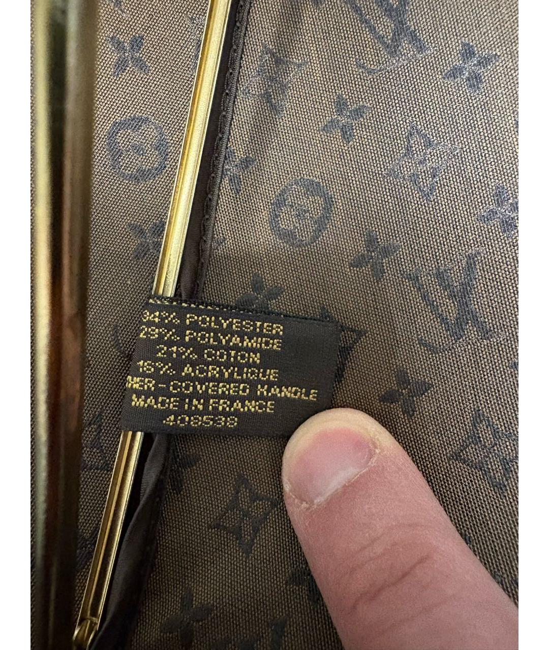 LOUIS VUITTON Коричневый зонт, фото 4