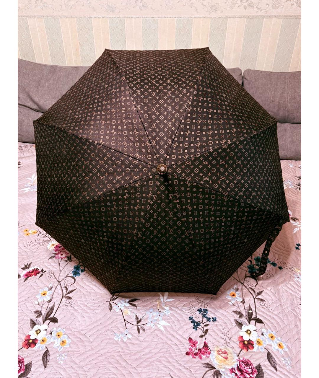 LOUIS VUITTON Коричневый зонт, фото 7