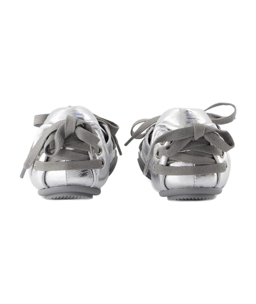 ACNE STUDIOS Серебряные кожаные балетки, фото 3