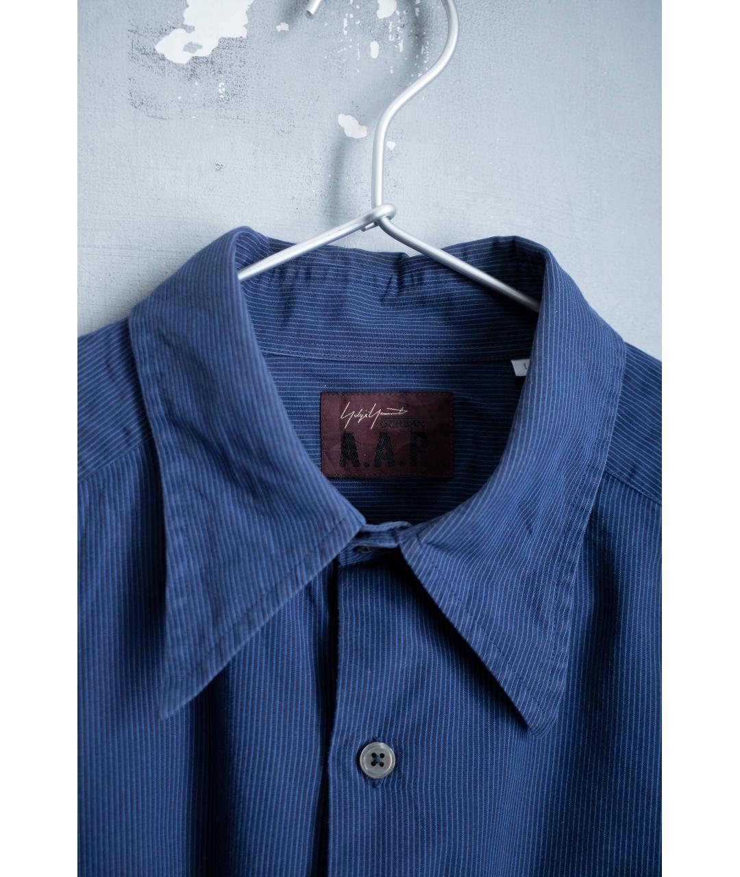 YOHJI YAMAMOTO Синяя хлопковая классическая рубашка, фото 2