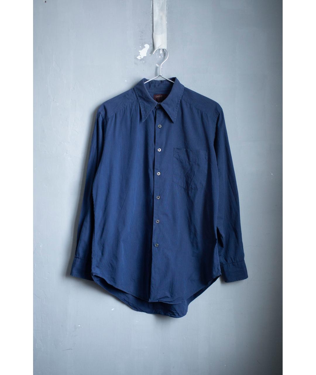 YOHJI YAMAMOTO Синяя хлопковая классическая рубашка, фото 8