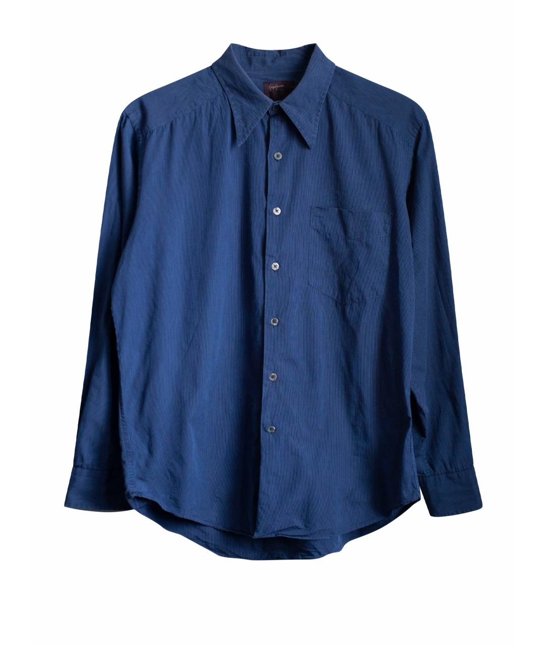 YOHJI YAMAMOTO Синяя хлопковая классическая рубашка, фото 1