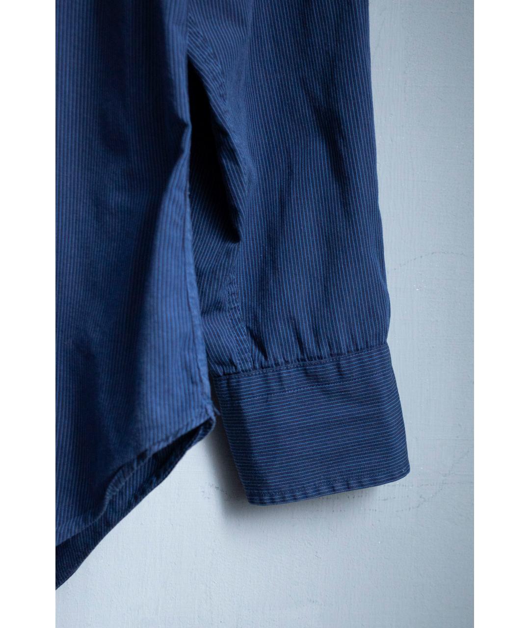 YOHJI YAMAMOTO Синяя хлопковая классическая рубашка, фото 5